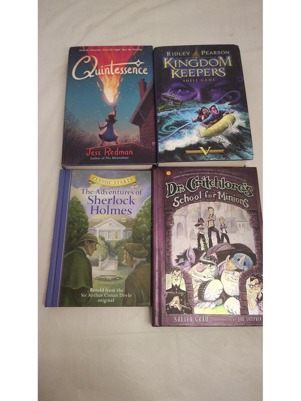 Kids Fantasy Adventure Book Lot Sherlock Holmes Disney Witchlore Hardcover